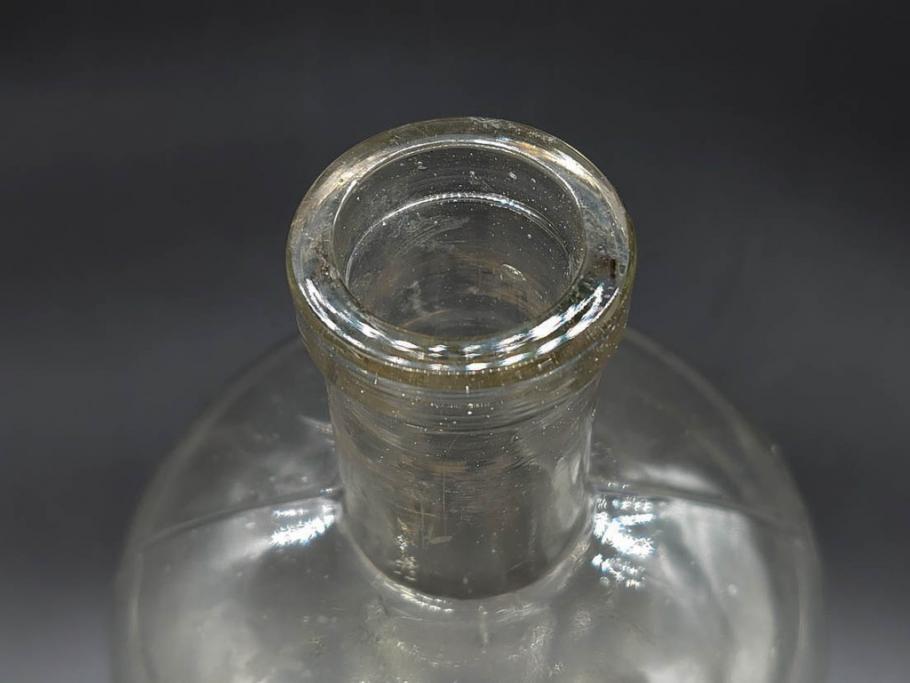 大正～昭和初期　気泡が味わい深いボトル瓶5点セット(ガラスビン、ガラス瓶、硝子、薬瓶、花瓶、花入、花器)(R-076943)