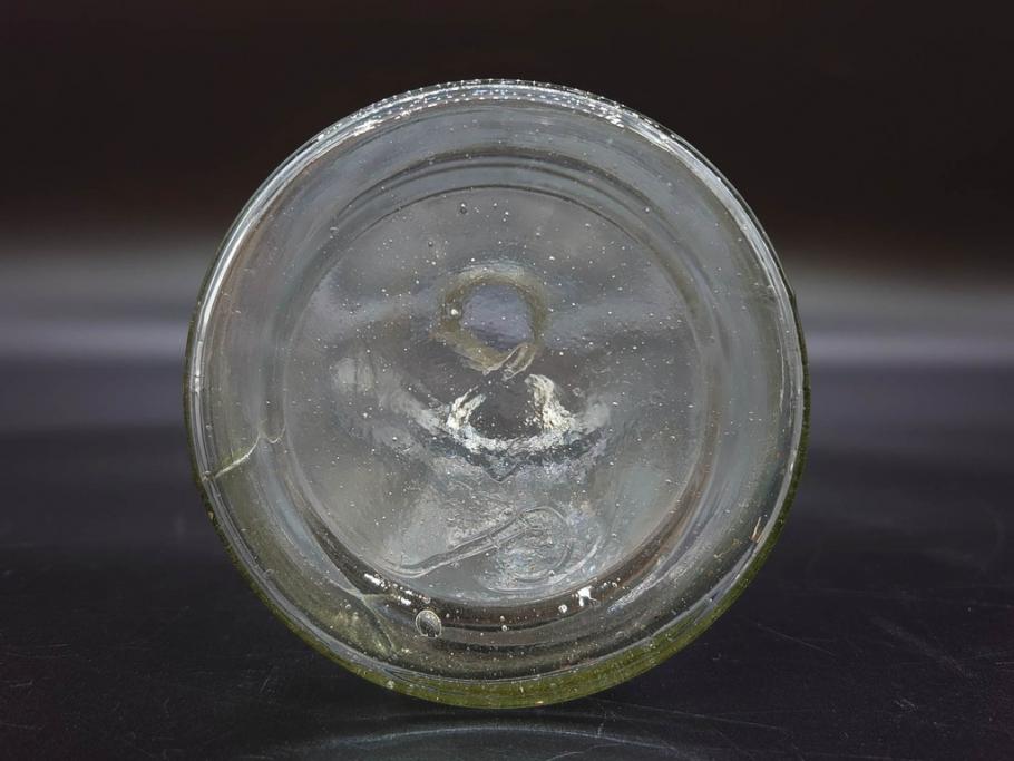 大正～昭和初期　気泡が味わい深いボトル瓶5点セット(ガラスビン、ガラス瓶、硝子、薬瓶、花瓶、花入、花器)(R-076943)