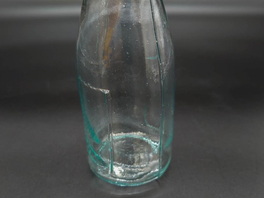 大正～昭和初期　気泡が味わい深いボトル瓶5点セット(ガラスビン、ガラス瓶、硝子、薬瓶、花瓶、花入、花器)(R-076943)