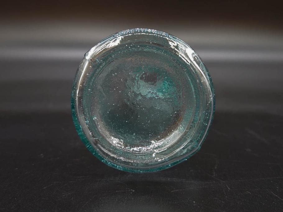 大正～昭和初期　気泡が味わい深いボトル瓶5点セット(ガラスビン、ガラス瓶、硝子、薬瓶、花瓶、花入、花器)(R-076943)