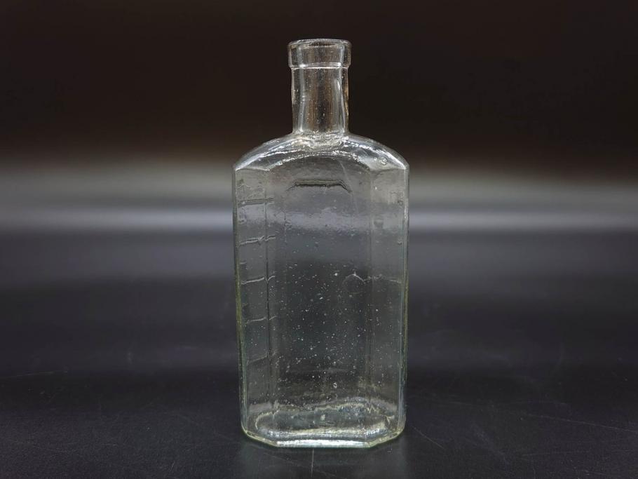 大正～昭和初期　気泡が味わい深いボトル瓶5点セット(ガラスビン、ガラス瓶、硝子、薬瓶、花瓶、花入、花器)(R-076943)