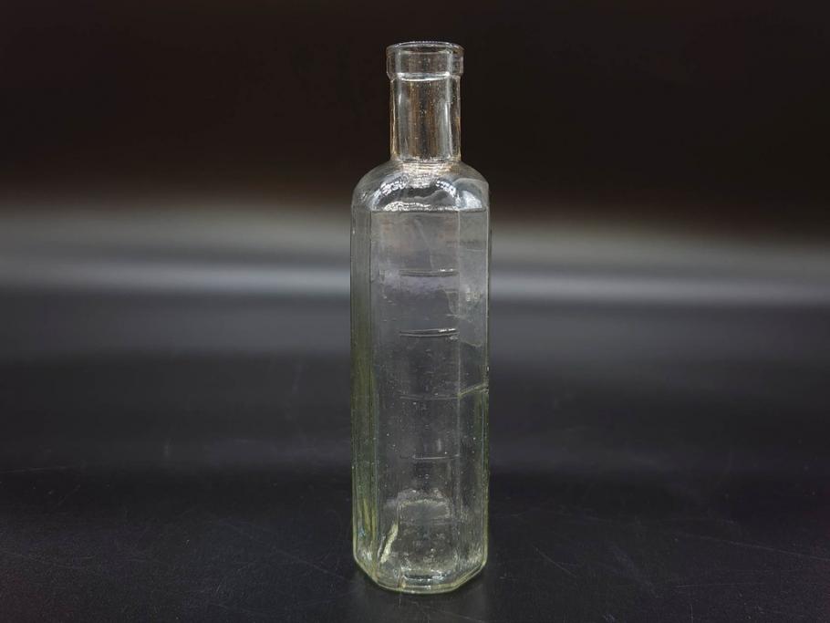 大正～昭和初期　気泡が味わい深いボトル瓶5点セット(ガラスビン、ガラス瓶、硝子、薬瓶、花瓶、花入、花器)(R-076943)