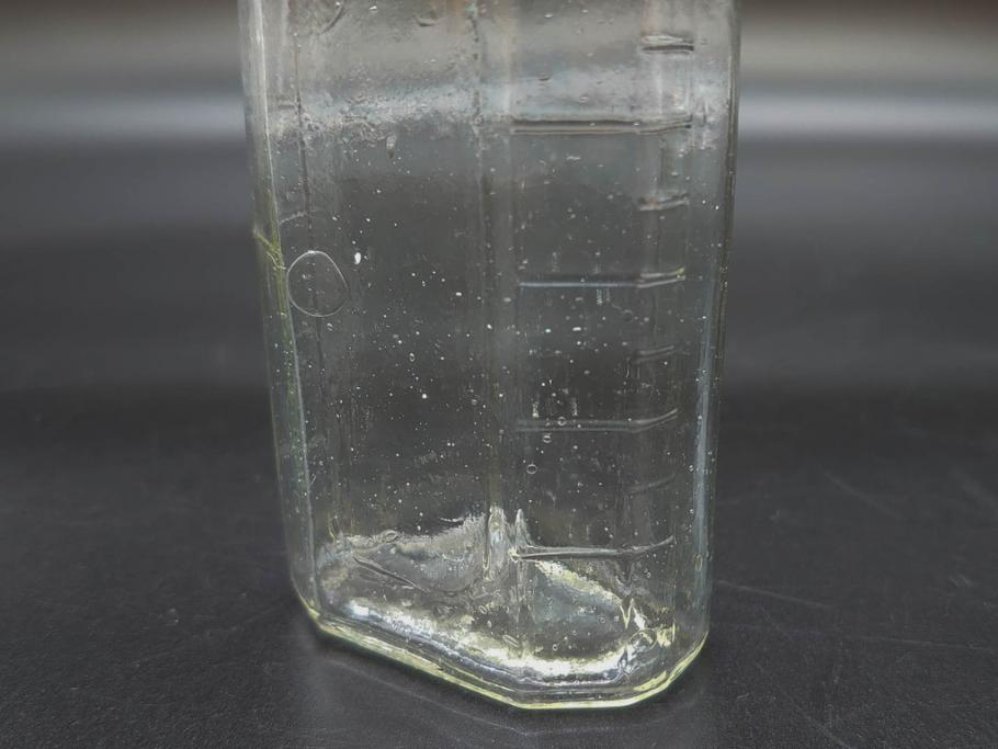 大正～昭和初期　気泡が味わい深いボトル瓶5点セット(ガラスビン、ガラス瓶、硝子、薬瓶、花瓶、花入、花器)(R-076943)