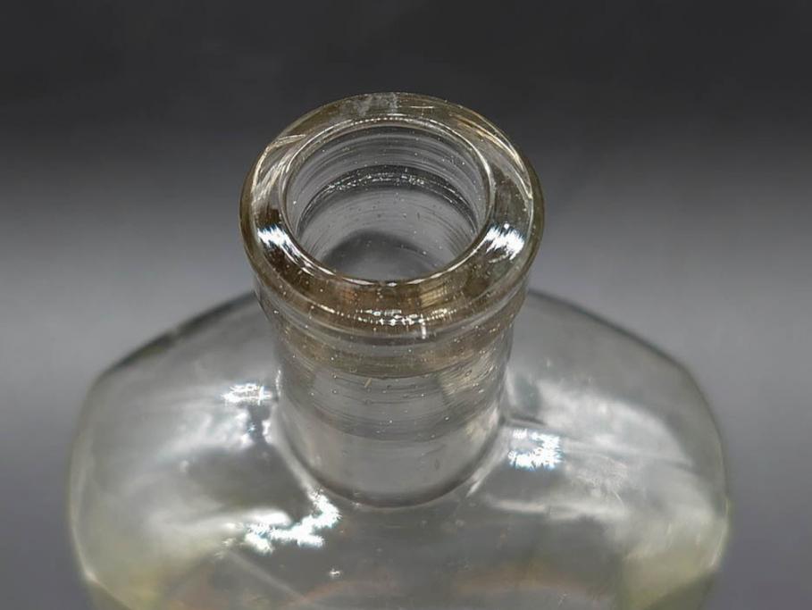 大正～昭和初期　気泡が味わい深いボトル瓶5点セット(ガラスビン、ガラス瓶、硝子、薬瓶、花瓶、花入、花器)(R-076943)