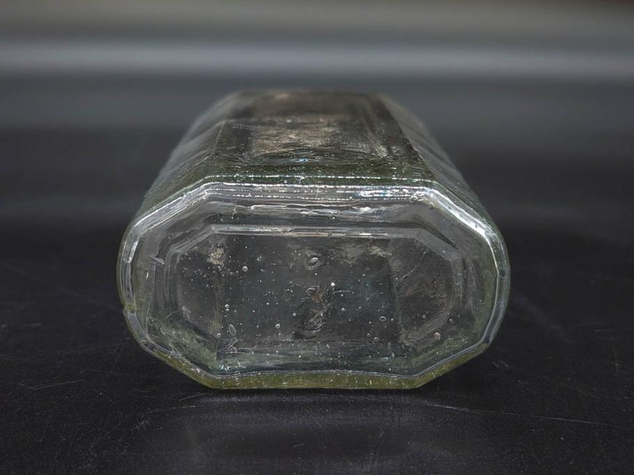 大正～昭和初期　気泡が味わい深いボトル瓶5点セット(ガラスビン、ガラス瓶、硝子、薬瓶、花瓶、花入、花器)(R-076943)