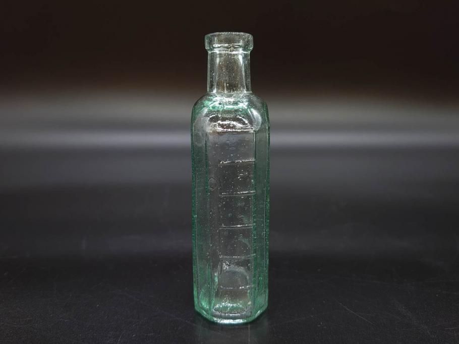 大正～昭和初期　気泡が味わい深いボトル瓶5点セット(ガラスビン、ガラス瓶、硝子、薬瓶、花瓶、花入、花器)(R-076943)