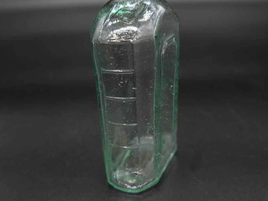 大正～昭和初期　気泡が味わい深いボトル瓶5点セット(ガラスビン、ガラス瓶、硝子、薬瓶、花瓶、花入、花器)(R-076943)