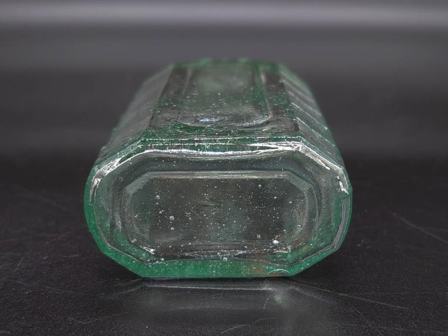 大正～昭和初期　気泡が味わい深いボトル瓶5点セット(ガラスビン、ガラス瓶、硝子、薬瓶、花瓶、花入、花器)(R-076943)