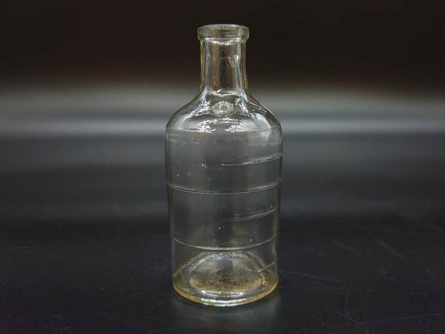 大正～昭和初期　気泡が味わい深いボトル瓶5点セット(ガラスビン、ガラス瓶、硝子、薬瓶、花瓶、花入、花器)(R-076943)