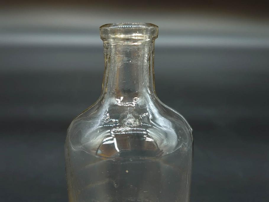 大正～昭和初期　気泡が味わい深いボトル瓶5点セット(ガラスビン、ガラス瓶、硝子、薬瓶、花瓶、花入、花器)(R-076943)