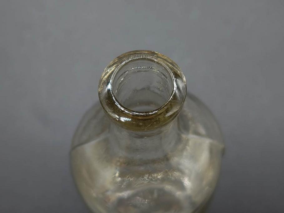 大正～昭和初期　気泡が味わい深いボトル瓶5点セット(ガラスビン、ガラス瓶、硝子、薬瓶、花瓶、花入、花器)(R-076943)