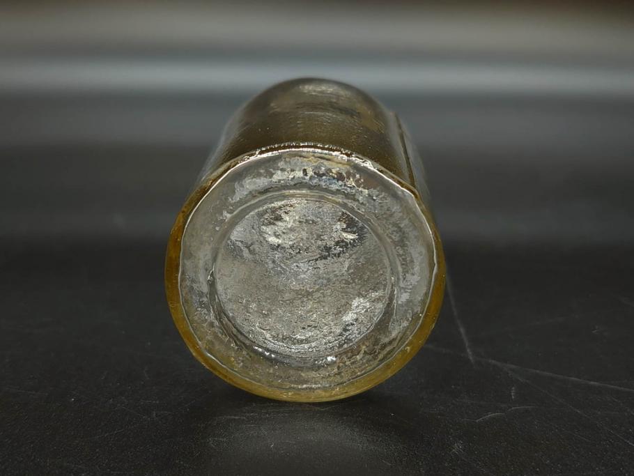 大正～昭和初期　気泡が味わい深いボトル瓶5点セット(ガラスビン、ガラス瓶、硝子、薬瓶、花瓶、花入、花器)(R-076943)