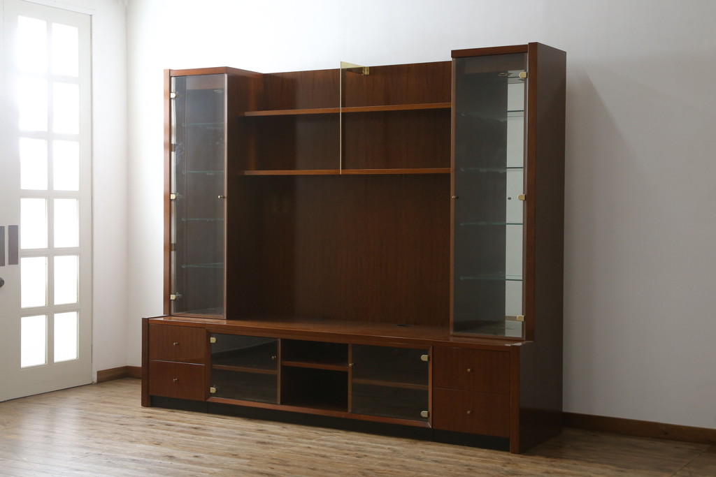 中古　美品!!　カリモク家具(karimoku)　ドマーニ(domani)　フォルザ(Forza)シリーズ　堂々とした佇まいが魅力的なシアターボード(テレビ台、テレビボード、収納棚、飾り棚、陳列棚)(R-079833)