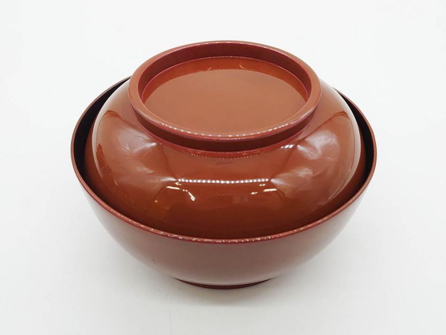 明治～大正期　輪島塗　蒔絵　木製　松竹梅　雅なお椀5客セット(金彩、松の実、花、吸物椀、木製、漆器、漆芸、金彩、和食器、蓋付き)(R-080765)