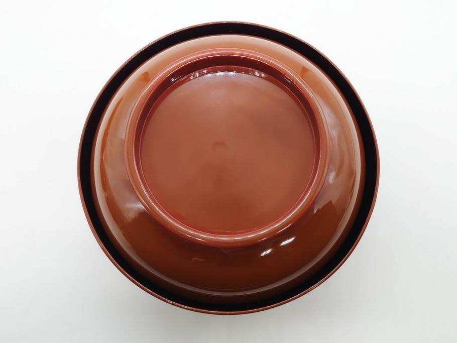 明治～大正期　輪島塗　蒔絵　木製　松竹梅　雅なお椀5客セット(金彩、松の実、花、吸物椀、木製、漆器、漆芸、金彩、和食器、蓋付き)(R-080765)