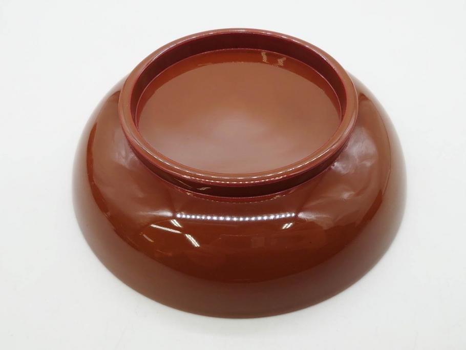 明治～大正期　輪島塗　蒔絵　木製　松竹梅　雅なお椀5客セット(金彩、松の実、花、吸物椀、木製、漆器、漆芸、金彩、和食器、蓋付き)(R-080765)