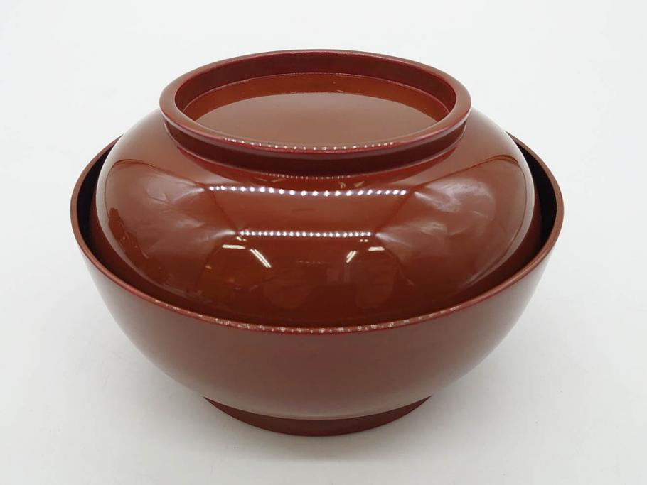 明治～大正期　輪島塗　蒔絵　木製　松竹梅　雅なお椀5客セット(金彩、松の実、花、吸物椀、木製、漆器、漆芸、金彩、和食器、蓋付き)(R-080765)