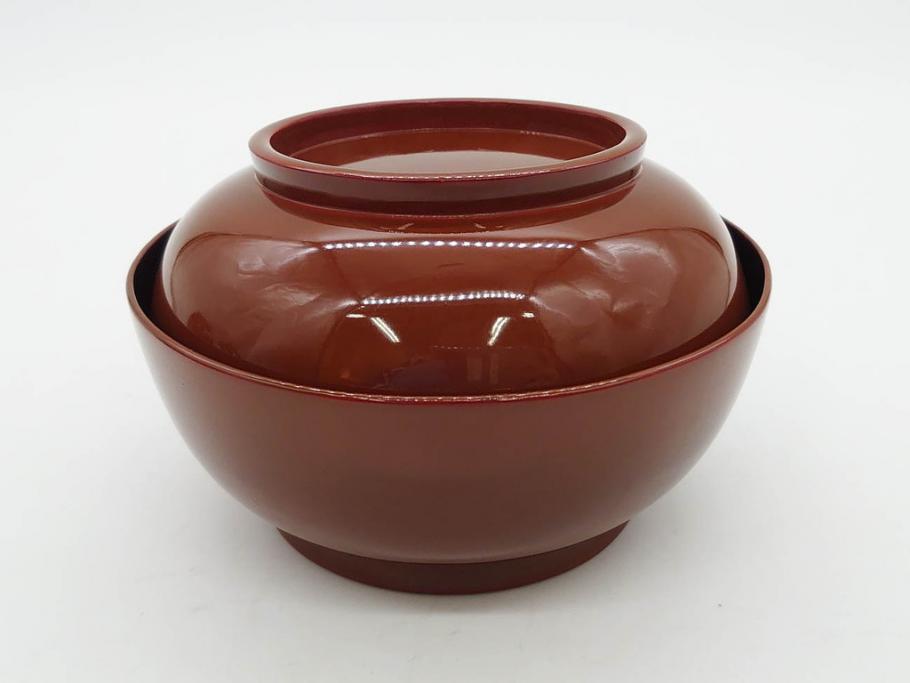明治～大正期　輪島塗　蒔絵　木製　松竹梅　雅なお椀5客セット(金彩、松の実、花、吸物椀、木製、漆器、漆芸、金彩、和食器、蓋付き)(R-080765)