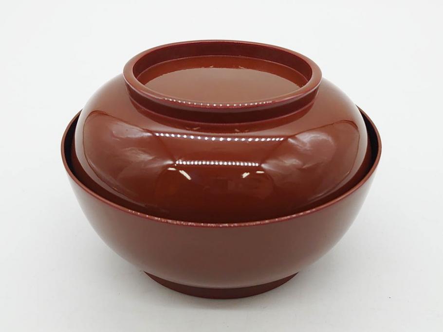 明治～大正期　輪島塗　蒔絵　木製　松竹梅　雅なお椀5客セット(金彩、松の実、花、吸物椀、木製、漆器、漆芸、金彩、和食器、蓋付き)(R-080765)