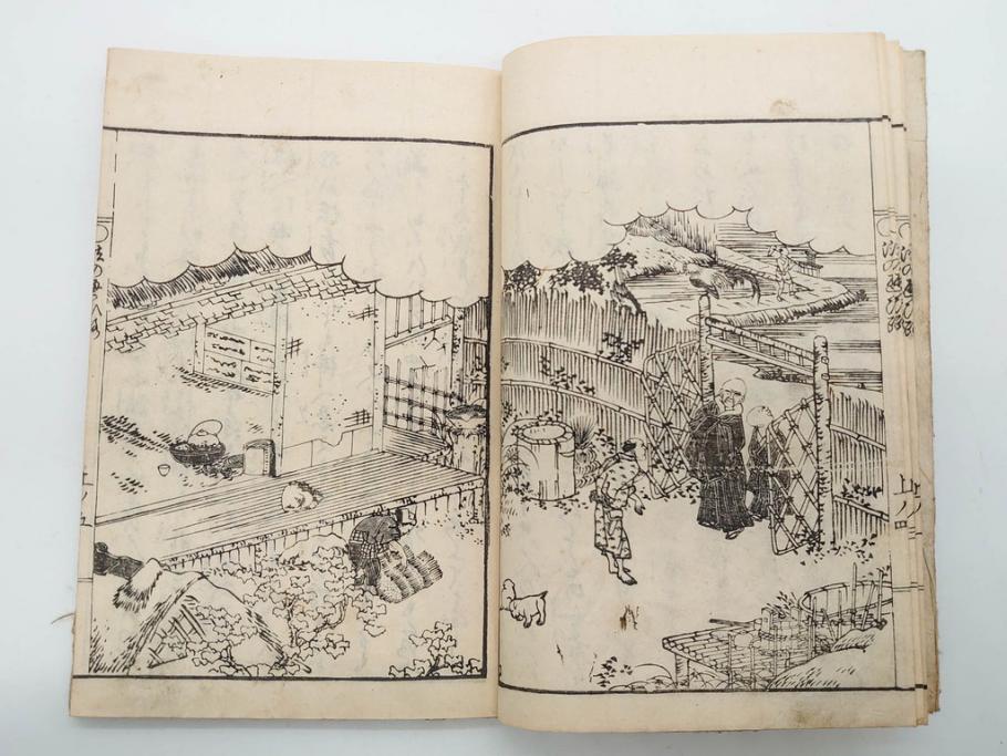 嘉永7年　薩州　於千代物語(おちよ物語)/文政7年　信護相続 おつゆ蘇生物語　和本2冊セット(お千代物語、法乃通ひ路、西村七兵衛、和書、古書、書籍、古本)(R-080559)