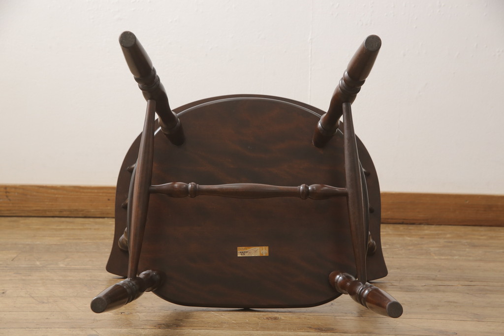 中古　美品　松本民芸家具　カフェ風インテリアにオススメのキャプテンチェア(アームチェア、板座チェア、ダイニングチェア)(R-055856)