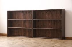 【オーダー家具実例】ラフジュ工房オリジナル商品を参考にご希望サイズで重ね戸棚を新規製作。上下段の引き戸にはクリアガラスを組み入れました。4杯の引き出しも付いて使い勝手良く!引き手は黒染めしたものを取り付けました。(収納棚、食器棚、キャビネット)