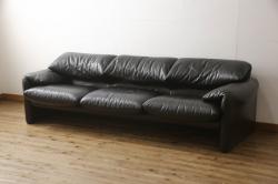 【買取】Cassina(カッシーナ)　MARALUNGA(マラルンガ) 675　本革　3人掛けソファを買取りました。(定価約200〜243万円)