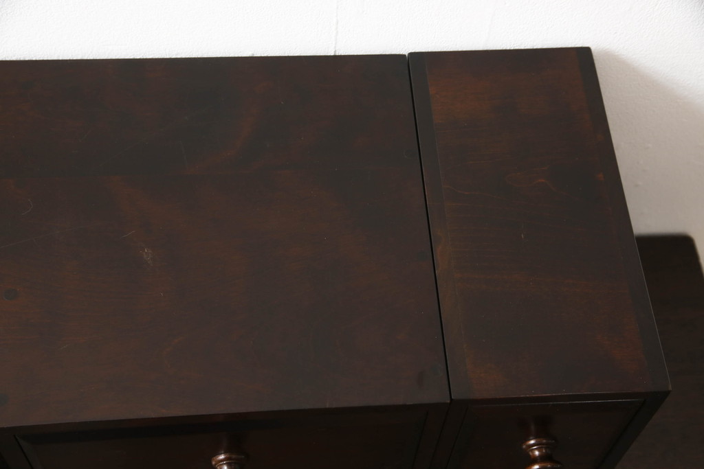 和製ビンテージ　北海道民芸家具　絶版品　アレンジ次第で様々な使い方ができる卓上収納(小引き出し、小物収納、ヴィンテージ)(R-064542)