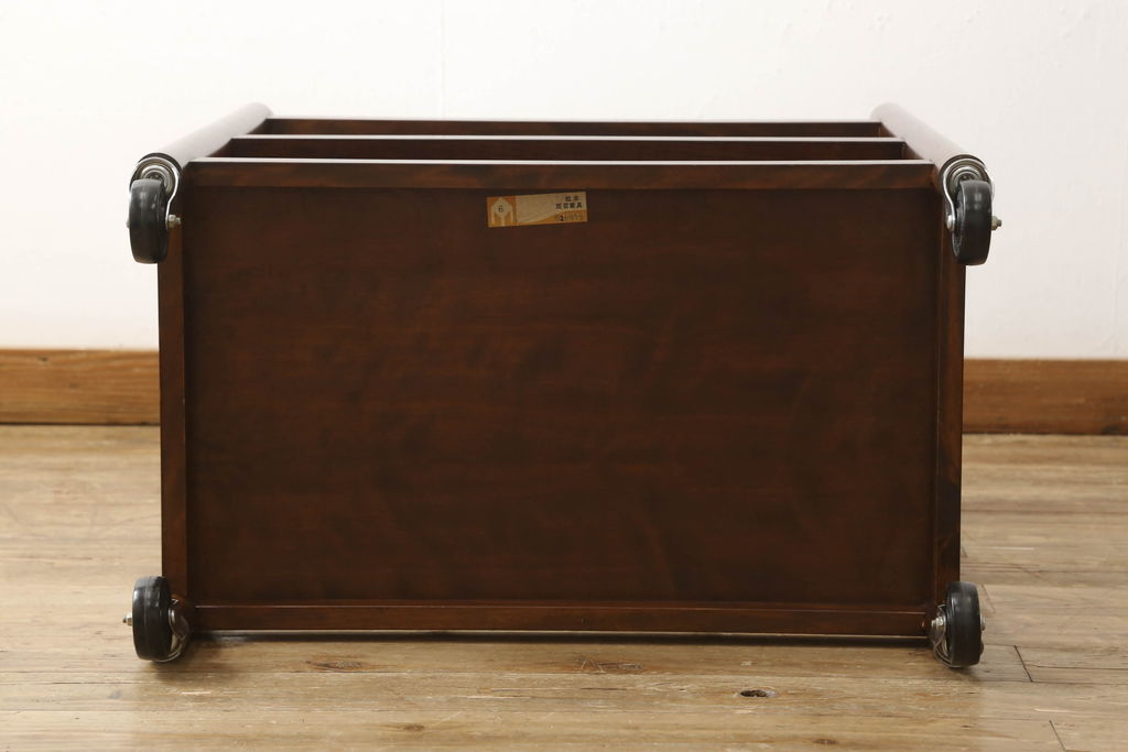 中古　美品　松本民芸家具　シックな雰囲気漂うB型ワゴン(サイドワゴン、キッチンワゴン、キャスターワゴン、花台)(R-055840)