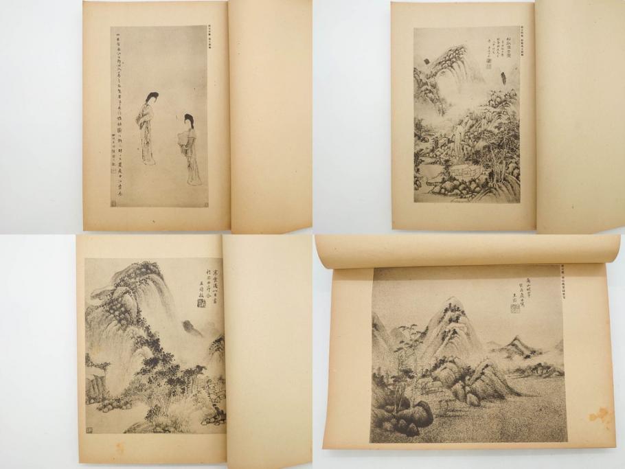 昭和　中国名画集　中国美術　唐本　全冊揃い　名画集8冊セット(書籍、絵画、古本、古書)(R-080771)