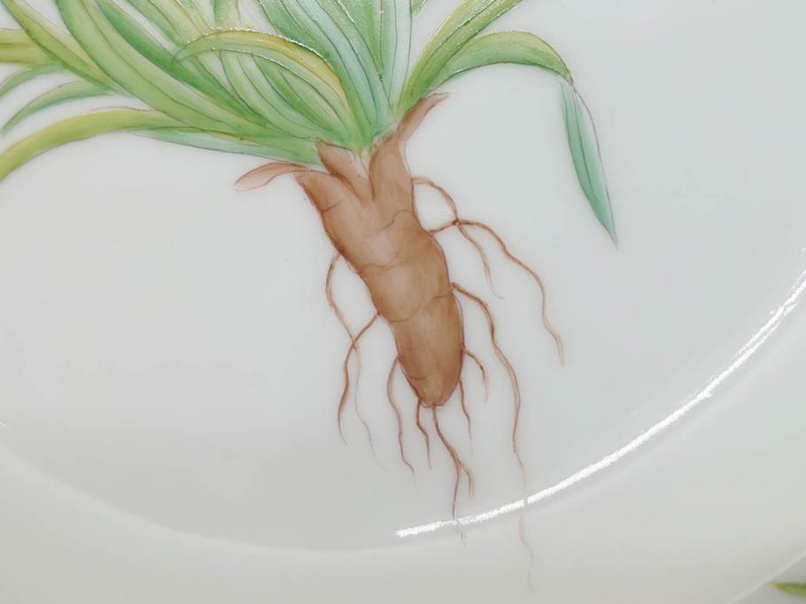 デンマーク　ROYAL COPENHAGEN(ロイヤルコペンハーゲン)　フローラダニカ　ピンクの花のデザインが可愛らしいオーバルプレート(金彩、フラワー、ディッシュ、中皿、洋食器、北欧)(R-080997)　