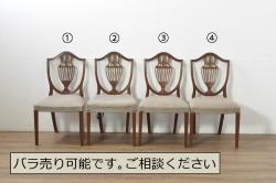 和製ビンテージ　松本民芸家具　クラシカルなダイニングづくりにぴったりの安川式スピンドルチェア3脚セット(板座チェア、ダイニングチェア、椅子、イス、ヴィンテージ、バラ売り可能)(R-080710)