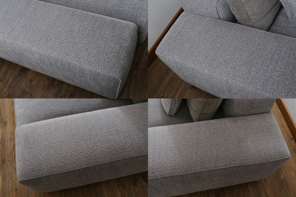 中古　イタリア　ミノッティ(Minotti)　シンプルながら洗練された佇まいの3人掛けソファ(3人掛け、3P)(定価約300万円)(R-061470)