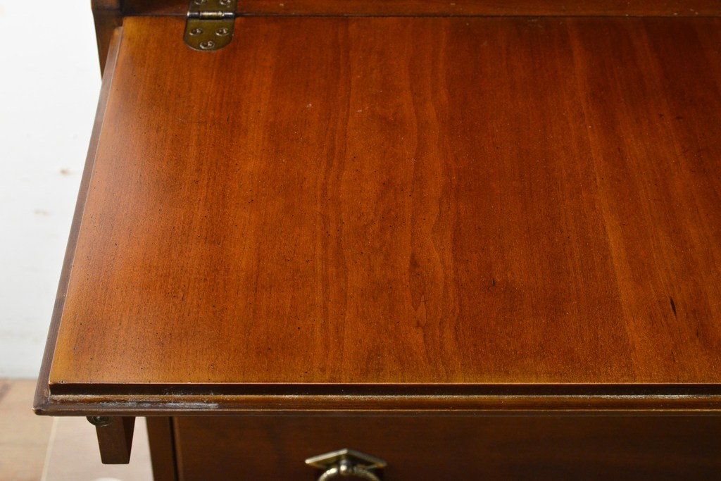中古　美品　DREXEL HERITAGE(ドレクセルヘリテイジ)　意外とレア!　マホガニー材製ビューローブックケース(デスク、机、本棚、本箱、収納棚、在宅用、在宅ワーク)(R-056908)