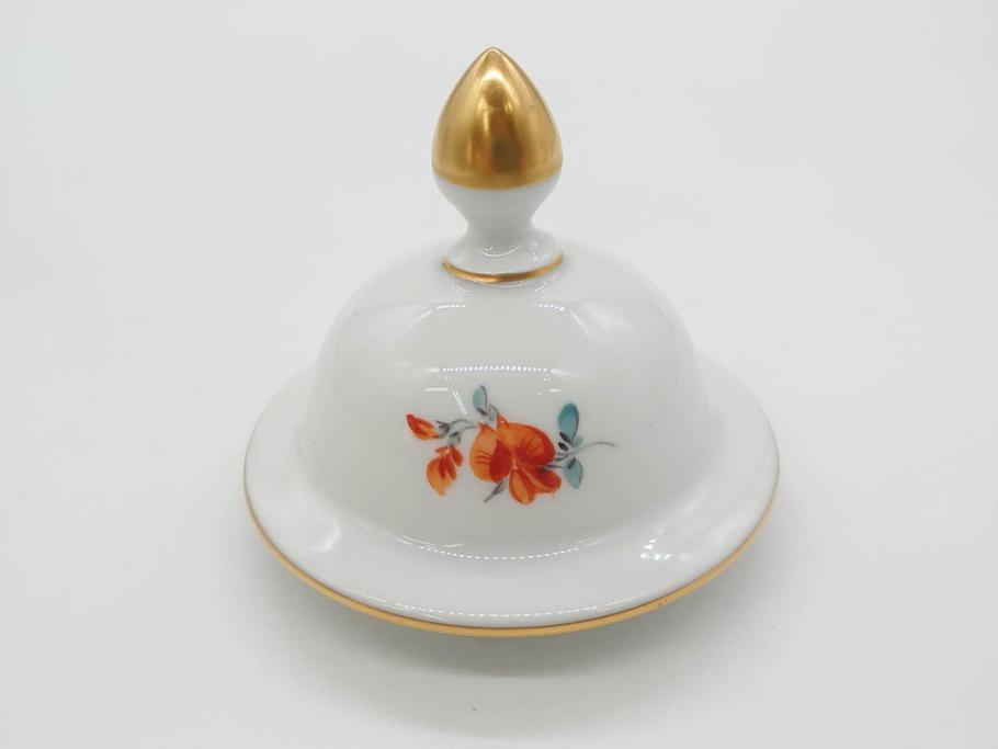 ドイツ　マイセン　Meissen　ベーシックフラワー　五つ花　蓋付　約22cm　鮮やかな花達が空間に華やぎをもたらすフラワーベース(花瓶、花入れ、飾り壺、壷、花器)(R-074978)