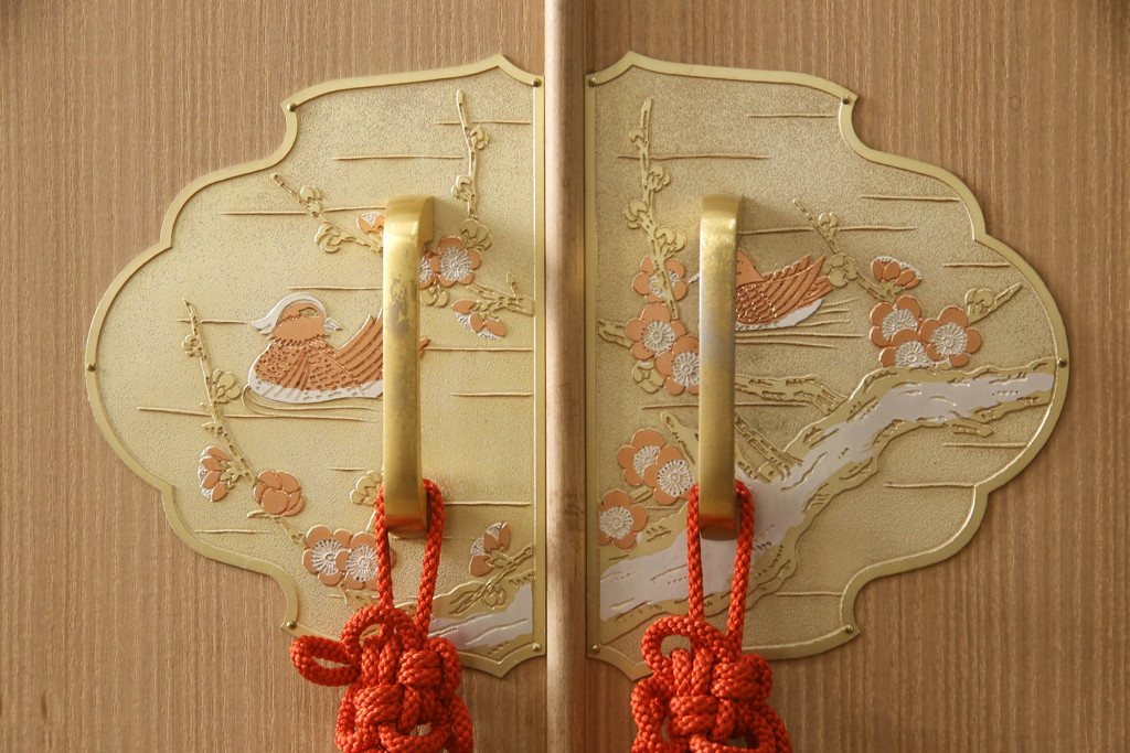中古 美品 伝統工芸士 岡本国昭作 紀州 焼桐仕上げの衣装盆付き