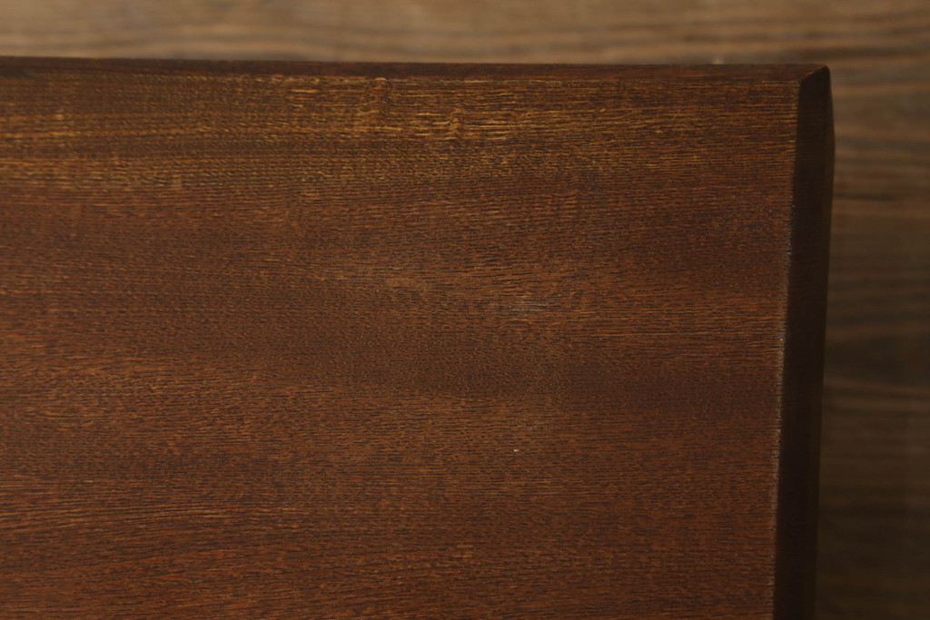 和製ビンテージ　高級品!!　総欅(ケヤキ)材　鳥の木画象嵌入り　1枚板の重厚感ある佇まいが魅力の座卓(ローテーブル、センターテーブル、一枚板、ヴィンテージ)(R-068754)