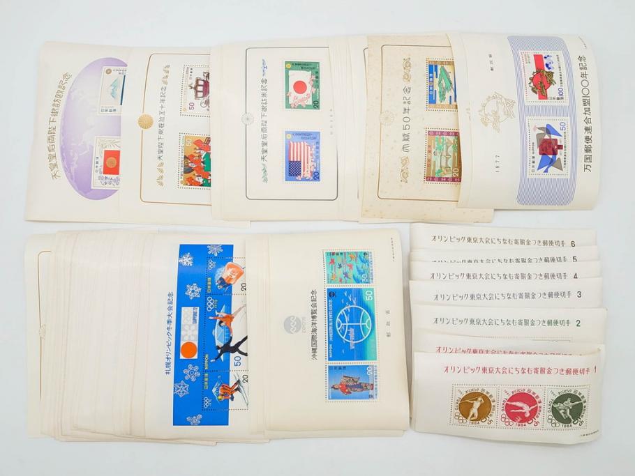 未使用切手　シート　バラ　額面81,686円　切手まとめてセット(オリンピック、お年玉、ふみの日、ゆうペーン、日本万国博覧会記念、記念切手、切手コレクション)(R-081004)