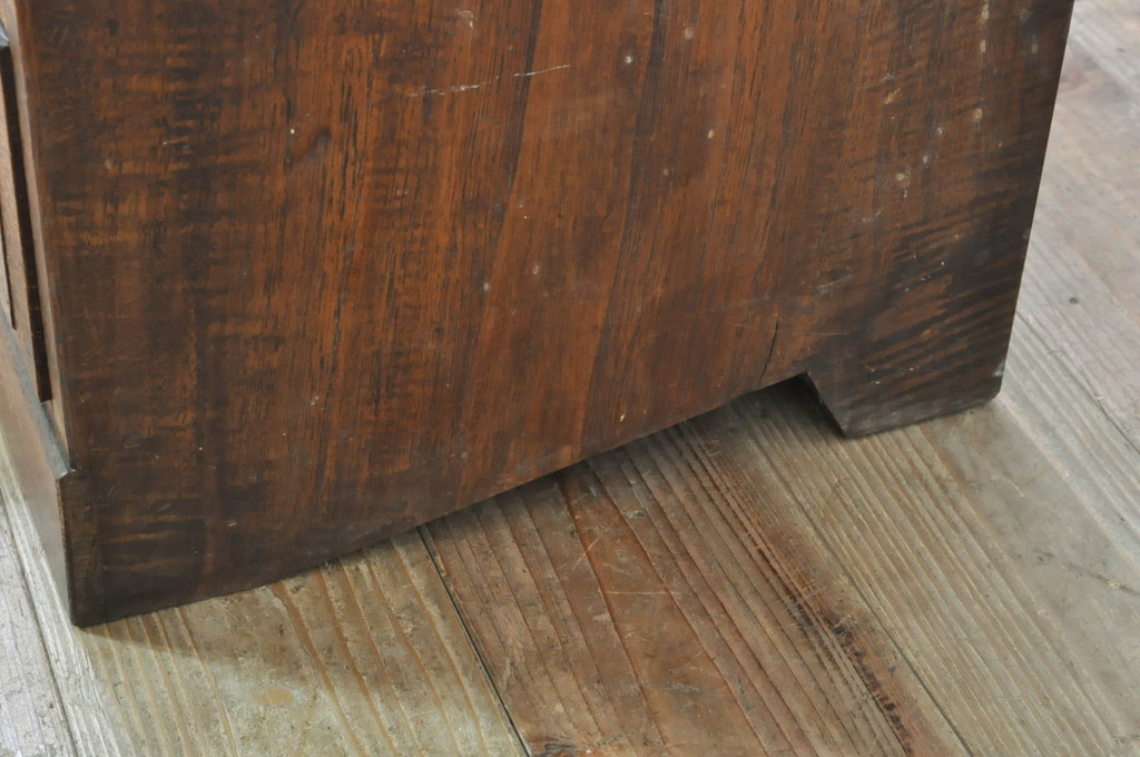 和製アンティーク　古い栓材の透かし彫り本箱(ブックケース、収納棚、戸棚、飾り棚、サイドキャビネット)(R-072788)