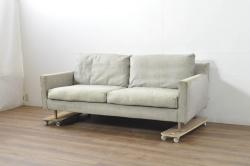中古　ACTUS(アクタス)取扱い　eilersen(アイラーセン)　STREAMLINE(ストリームライン)　MINI SOFA(ミニソファ)　シンプルモダンな佇まいが魅力の2人掛けソファ(二人掛け、2P)(定価約484000円)(R-080322)