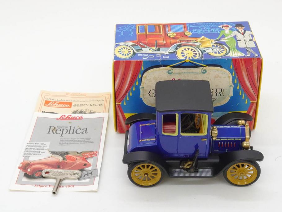 Schuco(シュコー)　OLD TIMER　Ford COUPET 1917 Renault 6cv/1911(1227、1230、1229、1228、ゼンマイ)　Mercedes SIMPLEX 32PS/1902 Opel DOKTORWAGEN 4/8PS 1909 おもちゃ6点セット(フォード、ルノー、メルセデス、オペル、オールドタイマー、玩具、車、外箱付き)(R-080763)