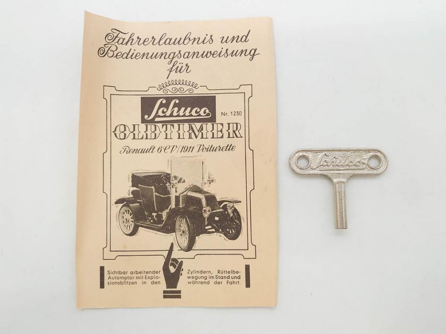 Schuco(シュコー)　OLD TIMER　Ford COUPET 1917 Renault 6cv/1911(1227、1230、1229、1228、ゼンマイ)　Mercedes SIMPLEX 32PS/1902 Opel DOKTORWAGEN 4/8PS 1909 おもちゃ6点セット(フォード、ルノー、メルセデス、オペル、オールドタイマー、玩具、車、外箱付き)(R-080763)