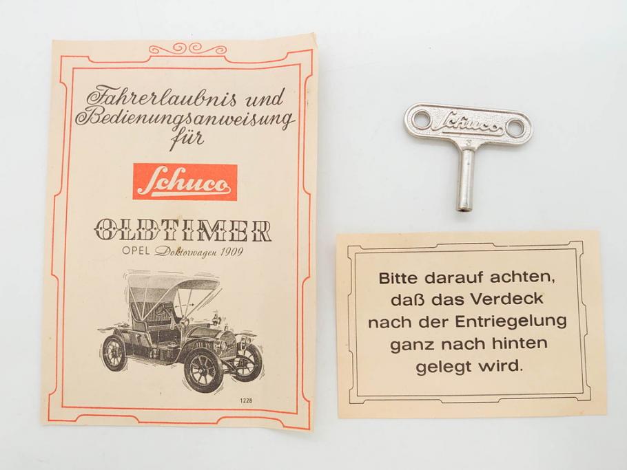 Schuco(シュコー)　OLD TIMER　Ford COUPET 1917 Renault 6cv/1911(1227、1230、1229、1228、ゼンマイ)　Mercedes SIMPLEX 32PS/1902 Opel DOKTORWAGEN 4/8PS 1909 おもちゃ6点セット(フォード、ルノー、メルセデス、オペル、オールドタイマー、玩具、車、外箱付き)(R-080763)
