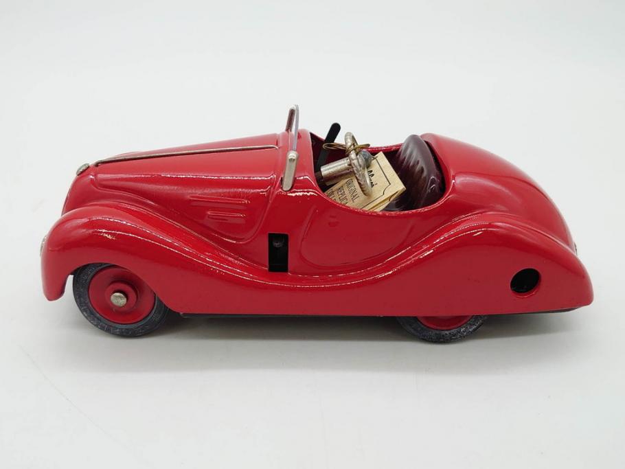 Schuco(シュコー)　Akustico 2002/Examico 4001(4011)/BMW 327 coupe 1/18/Studio IV Bugatti　おもちゃ4点セット(Edition、Classic、ブガッティ、クーペ、エグザミコ、ゼンマイ、ブリキ、玩具、車、外箱付き)(R-080764)