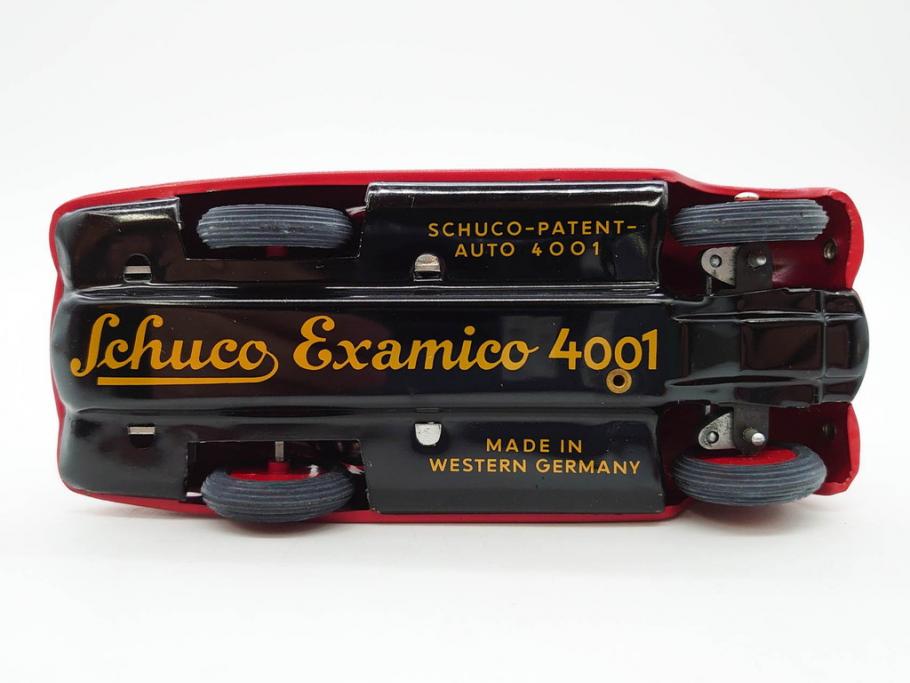 Schuco(シュコー)　Akustico 2002/Examico 4001(4011)/BMW 327 coupe 1/18/Studio IV Bugatti　おもちゃ4点セット(Edition、Classic、ブガッティ、クーペ、エグザミコ、ゼンマイ、ブリキ、玩具、車、外箱付き)(R-080764)