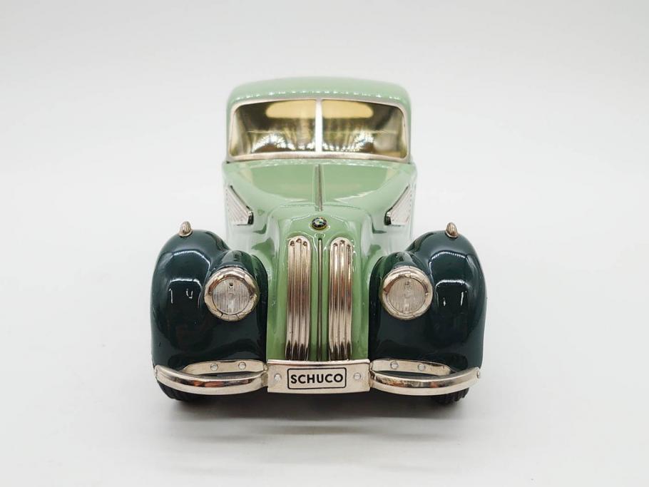 Schuco(シュコー)　Akustico 2002/Examico 4001(4011)/BMW 327 coupe 1/18/Studio IV Bugatti　おもちゃ4点セット(Edition、Classic、ブガッティ、クーペ、エグザミコ、ゼンマイ、ブリキ、玩具、車、外箱付き)(R-080764)