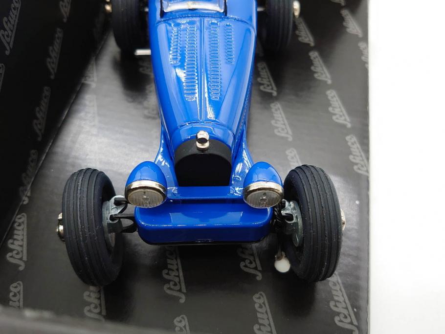 Schuco(シュコー)　Akustico 2002/Examico 4001(4011)/BMW 327 coupe 1/18/Studio IV Bugatti　おもちゃ4点セット(Edition、Classic、ブガッティ、クーペ、エグザミコ、ゼンマイ、ブリキ、玩具、車、外箱付き)(R-080764)