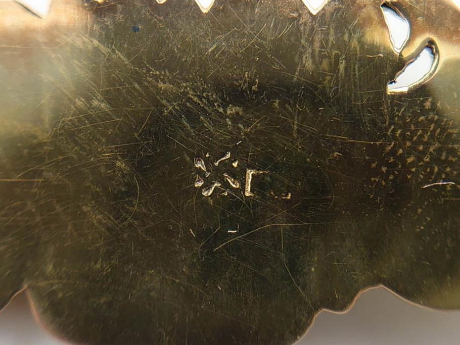 アンティーク　時代物　金工　彫金　気品を感じる帯留7点セット(在銘作家物、弘光、ハト、鳩、ツル、鶴、花、波に千鳥、観世水、帯留め、着物道具、和装小物、アクセサリー、ケース付き)(R-081012)