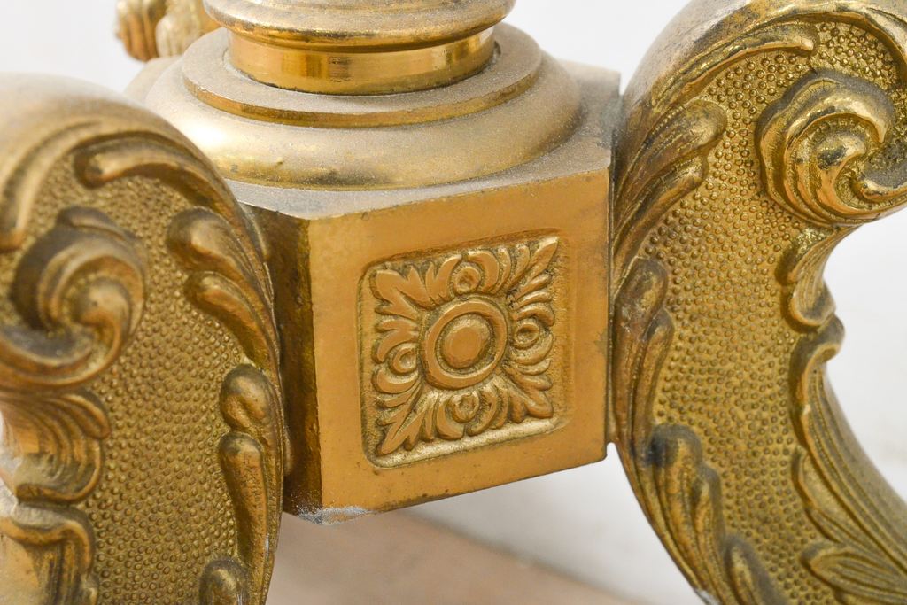 ビンテージ　イタリア高級家具　ゴージャスなデザインの真鍮製ポールハンガー(コートハンガー、帽子掛け、店舗什器、ヴィンテージ)(R-056935)