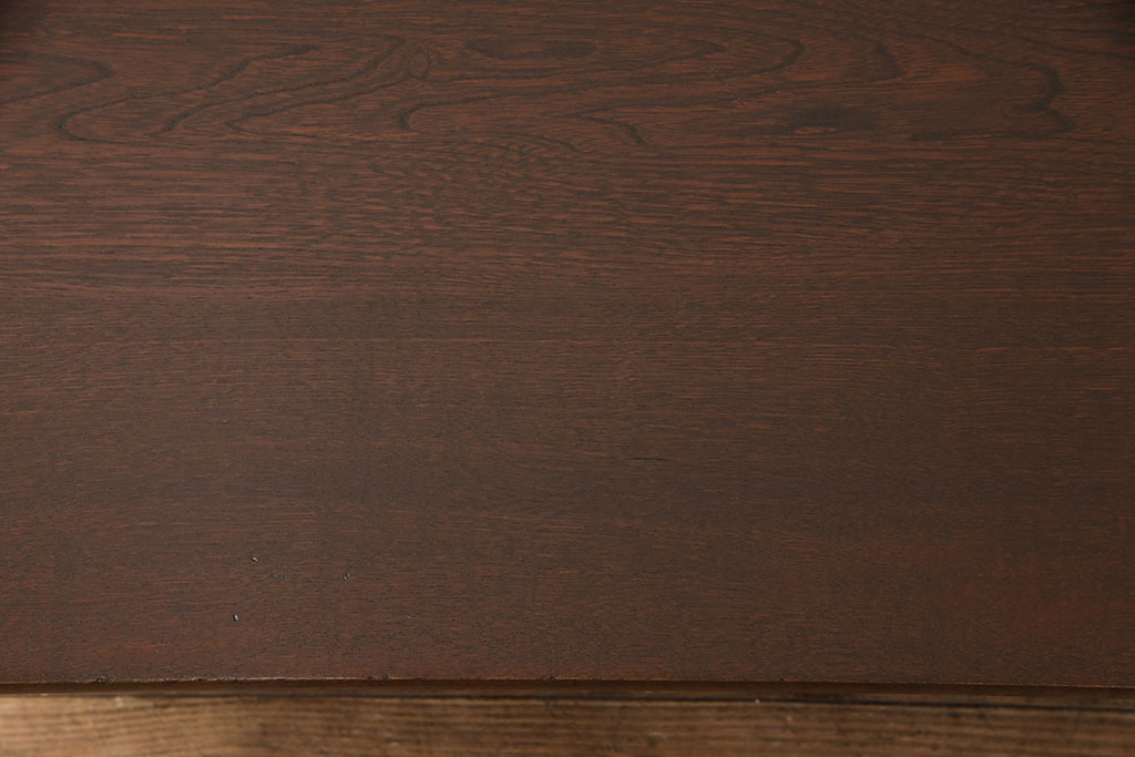 和製アンティーク　栓材の一枚板を使用したレトロな角型ちゃぶ台(座卓、ローテーブル、折り畳みテーブル)(R-051321)